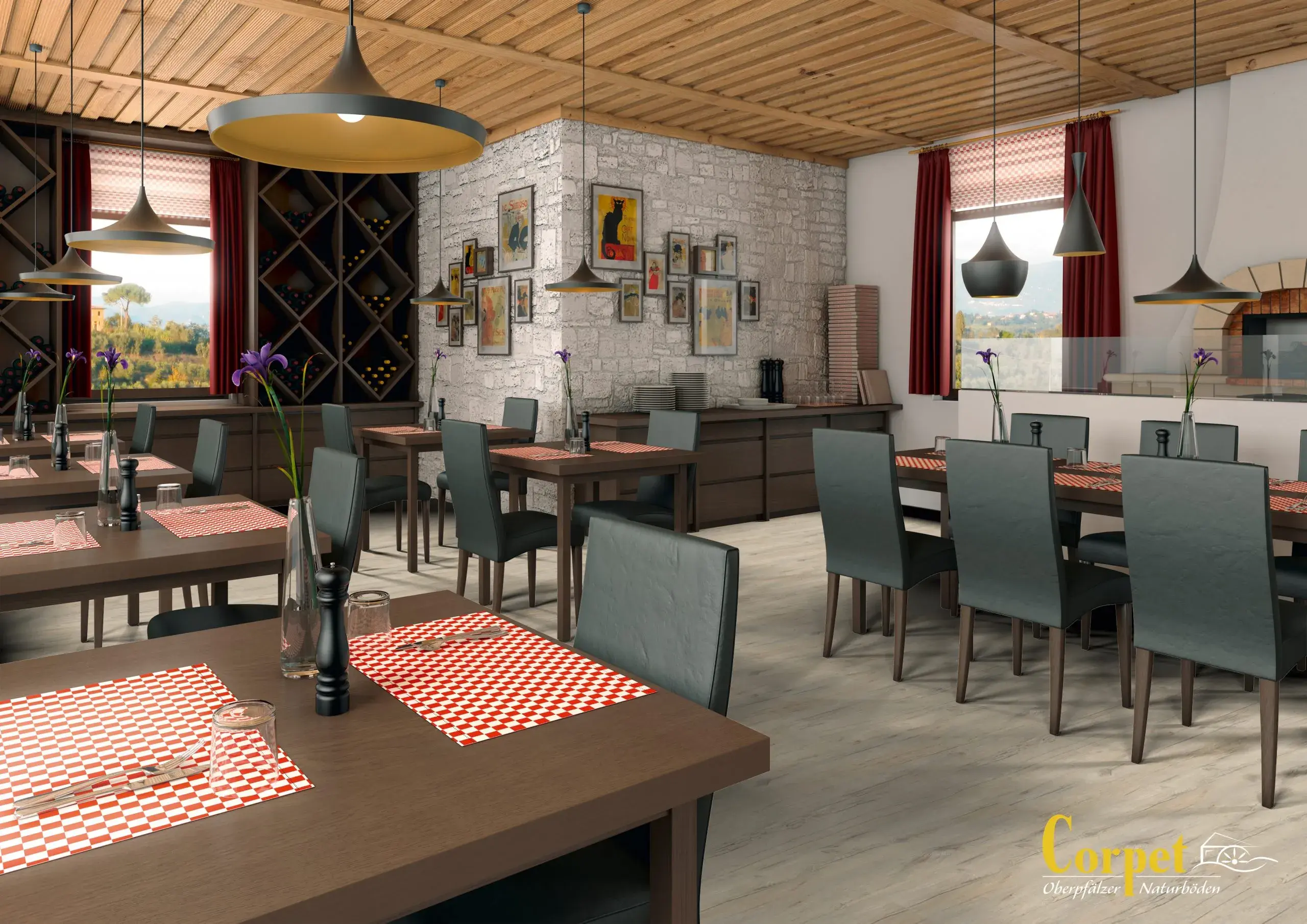 Corpet Naturböden im Restaurant